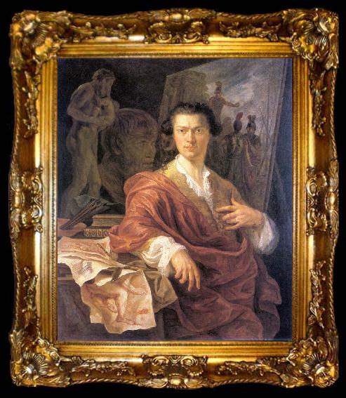 framed  HERREYNS, Willem Portrait of Artist A. C. Lens sg, ta009-2